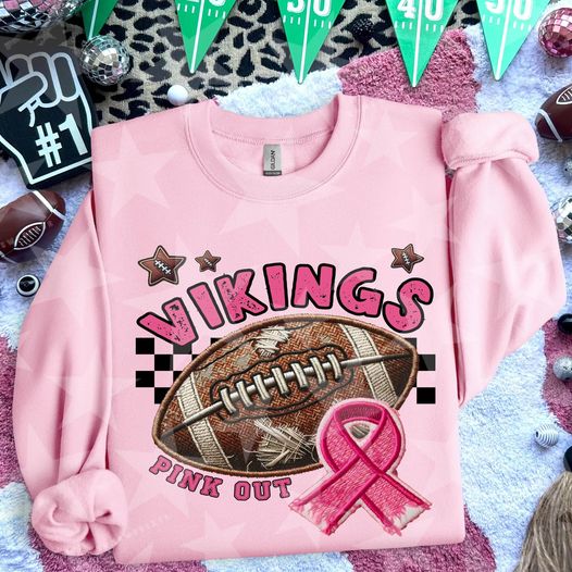 Faux Embroidery Pink Out Mascot