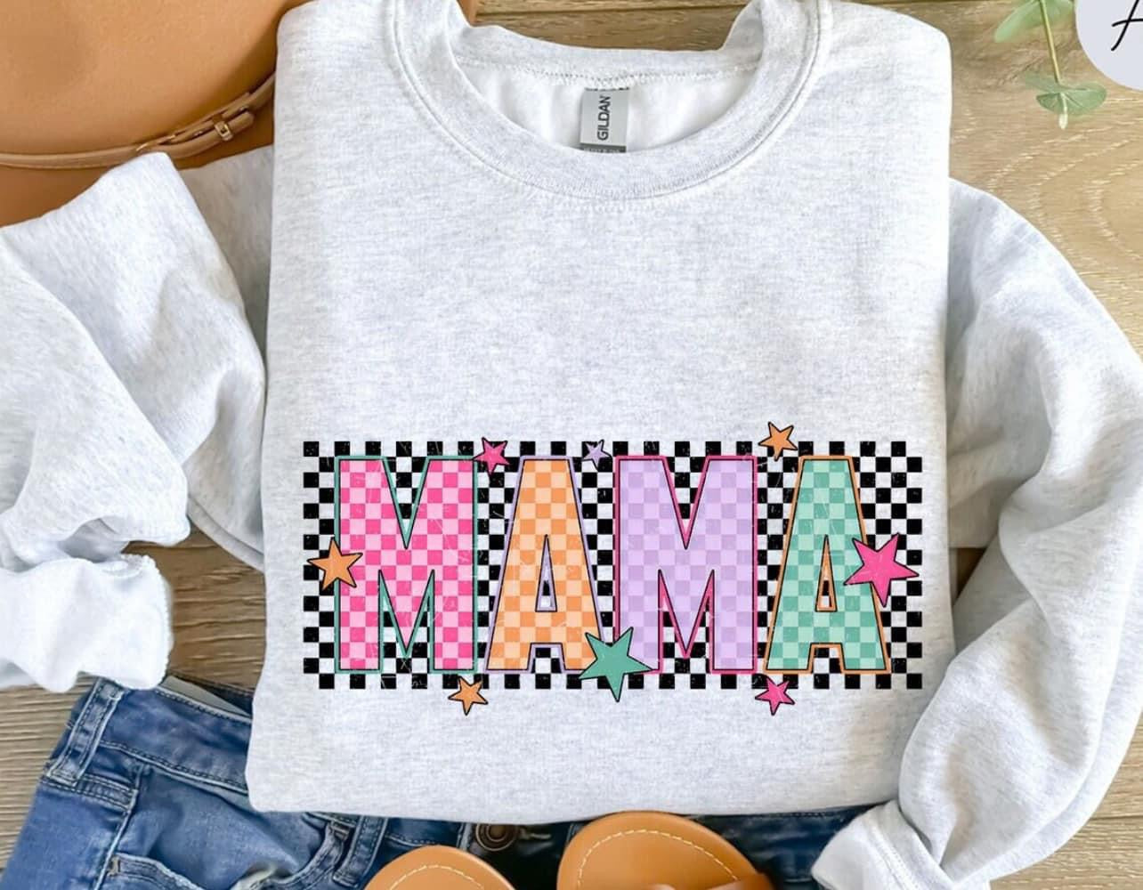 Mama Bright Dotted Checkered Graphic