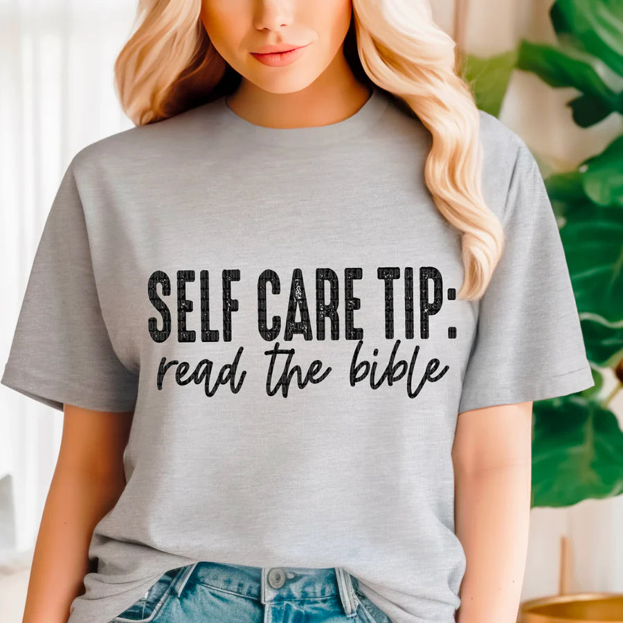 Self Care Tip: Read The Bible Graphic