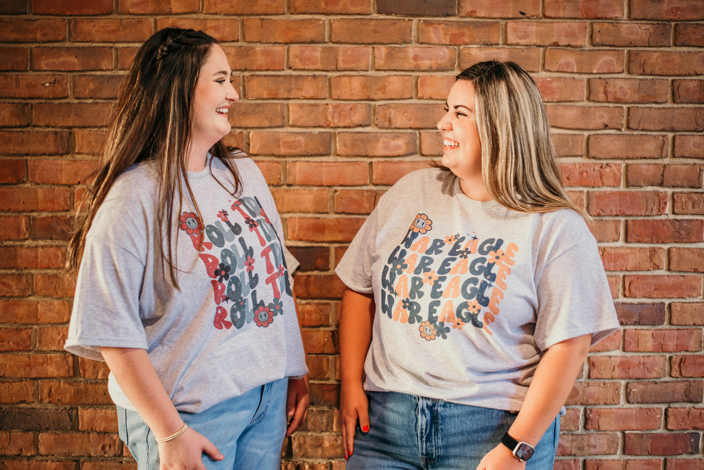 Retro Daisies Roll Tide + War Eagle Tee