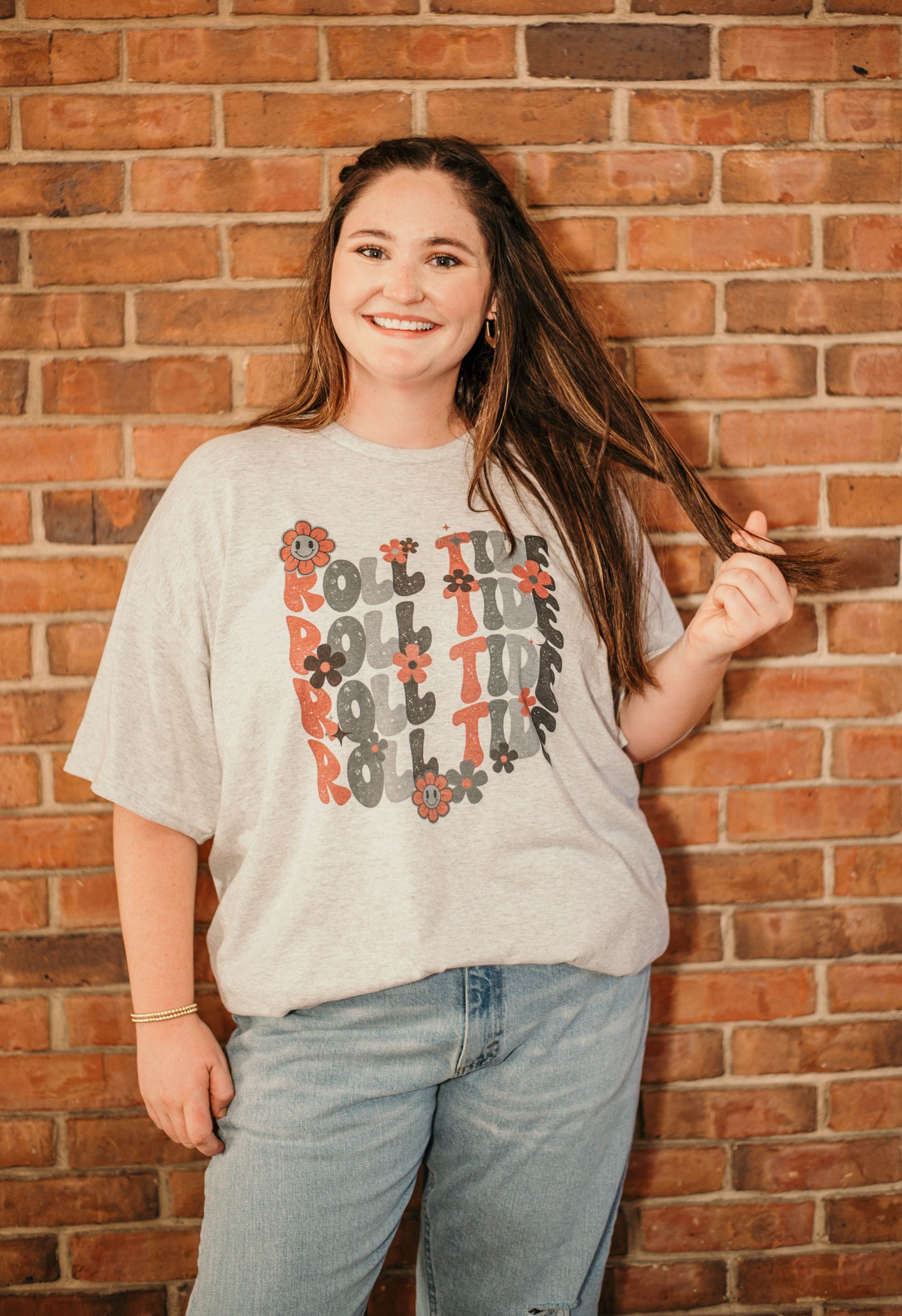 Retro Daisies Roll Tide + War Eagle Tee