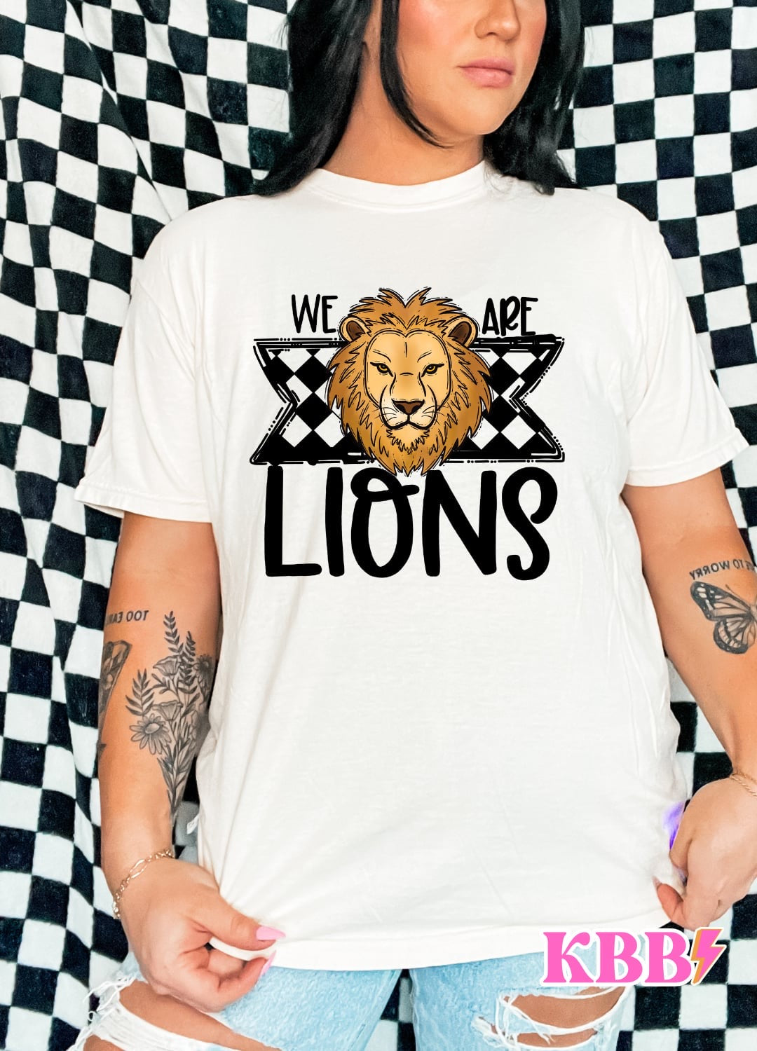 We Are Lions Checkered Graphic