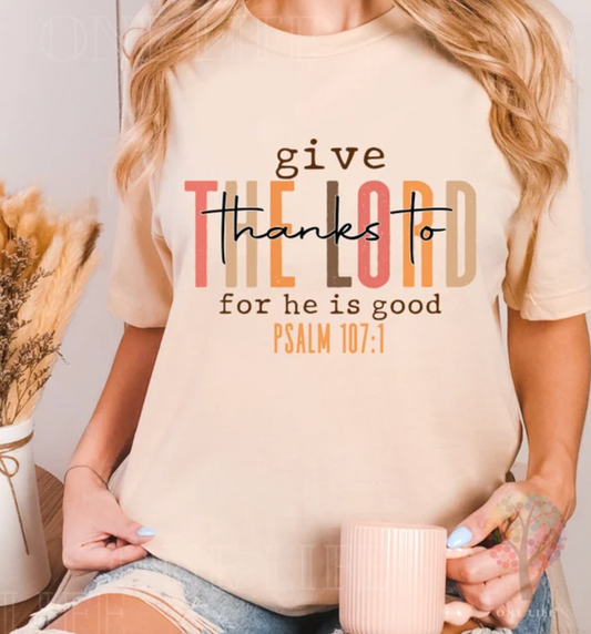 Give Thanks to the Lord Graphic Tee