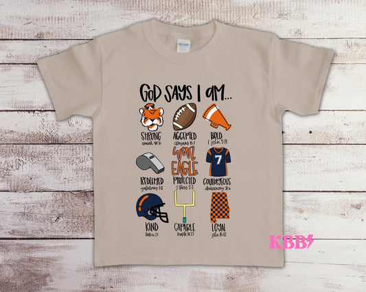 God Says I Am Aubie Graphic